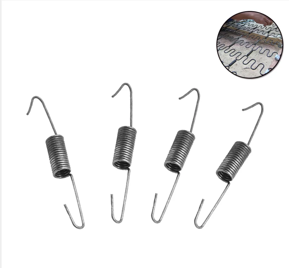 50PCS Steel Double  Hooks Sofa Tension Spring Extension 10mm length  high tension  balance Sofa buckle