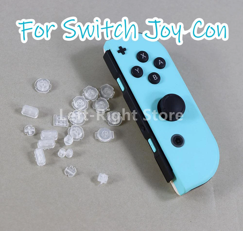 

50sets For NS Switch JoyCon Joy con Plastic Transparent Clear ABXY Direction Keys SR SL Trigger Full Set Buttons Button