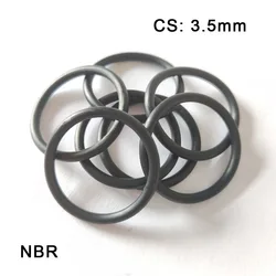 10PCS NBR O-Ring Seal CS 3.5mm Nitrile Butadiene Rubber Ring Gasket OD 12mm~55mm Prevent Oil/Air/Water Leakage  Sealing Washer