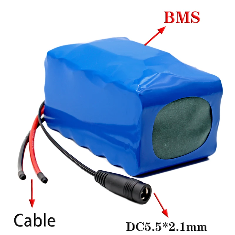 24v 6ah 18650 bateria de lítio + 25.2v 2a carregador 6s3p 350w 6000mah, bateria automotora elétrica com bms + carregador