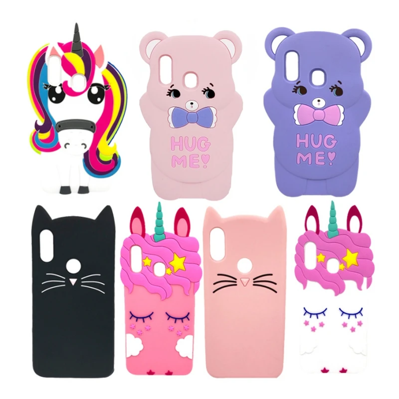 3D Cute Cartoon Case For Samsung Galaxy A50 2019 Soft Silicone Back Cover For Samsung A50 A30 A20 A205F A305F A505F Phone Fundas