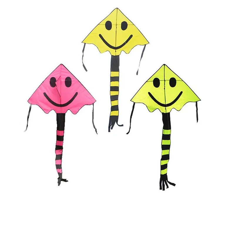 Free shipping smiling face kites flying ripstop nylon fabric kite wei kites factory price wholesale kites kids albatross kite