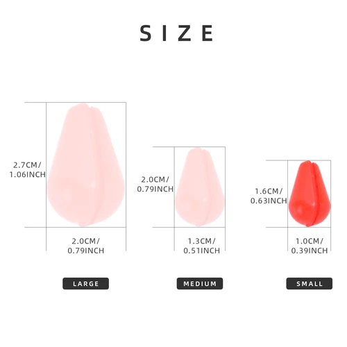 Imagen 2 del producto Indicadores de golpe de lágrima de pesca con mosca SF, selección de dientes, amarillo fluorescente, rojo, 3 amarillos, 3 rojos, 6 piezas