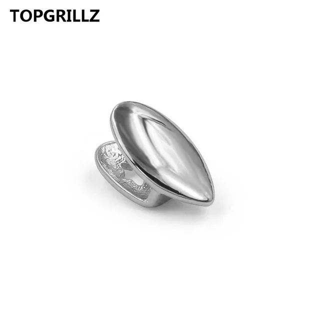 TOPGRILLZ Vampire Fang Single Cap Gold Tone Canine Tooth Grills Fangs Dracula Teeth Grillz,Gift