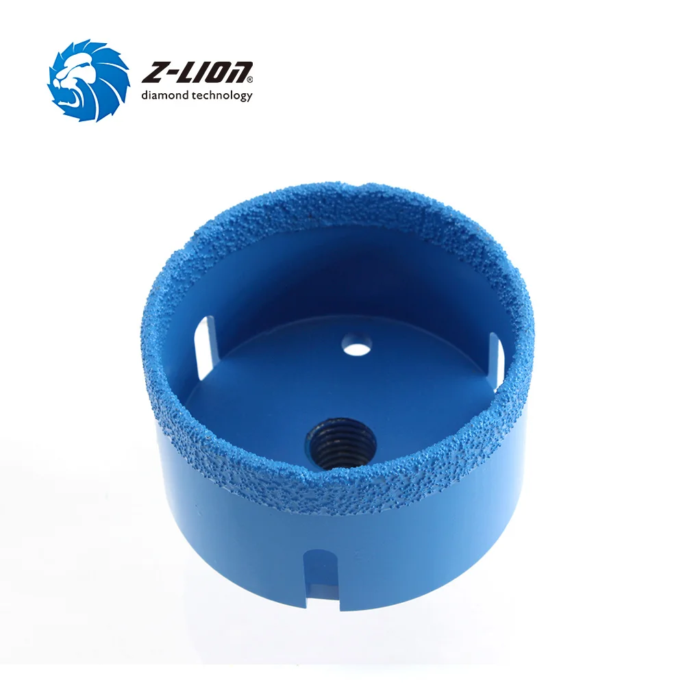 Z-LION Vacuum Brazed Diamond Drilling Core Bit With m14 Thread Granite Marble Ceramic Hole Saw Dry Wet Use For Angle Grinder 1PC