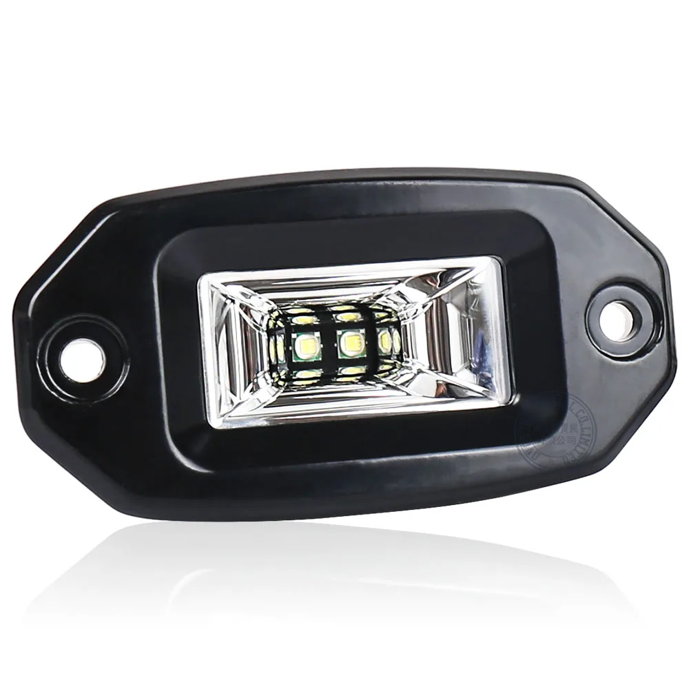 OVOVS LED Work Light Bar 4.3 Inch Recessed Mount LED Flood Light Driving Fog Light for 4X4 Off Road Jeep SUV UTV Boat Motorcycle