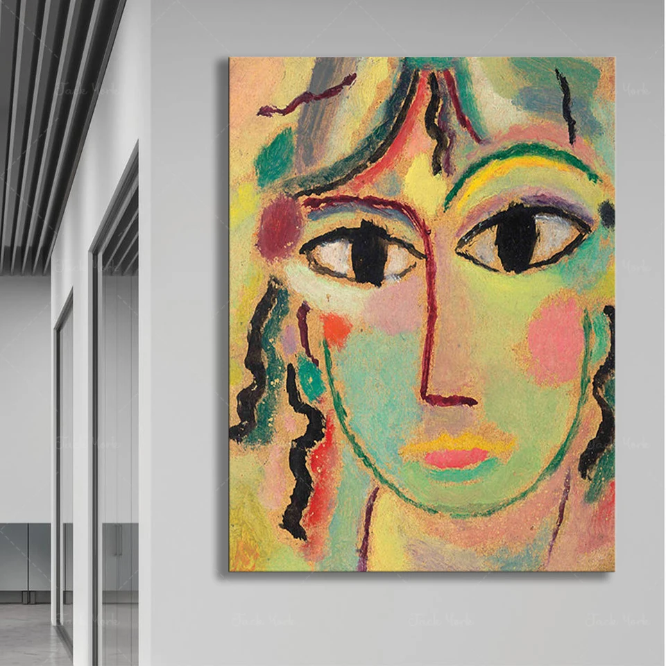 Alexej von Jawlensky art printed female head-poster paper, canvas printing/gift ideas/wall decoration