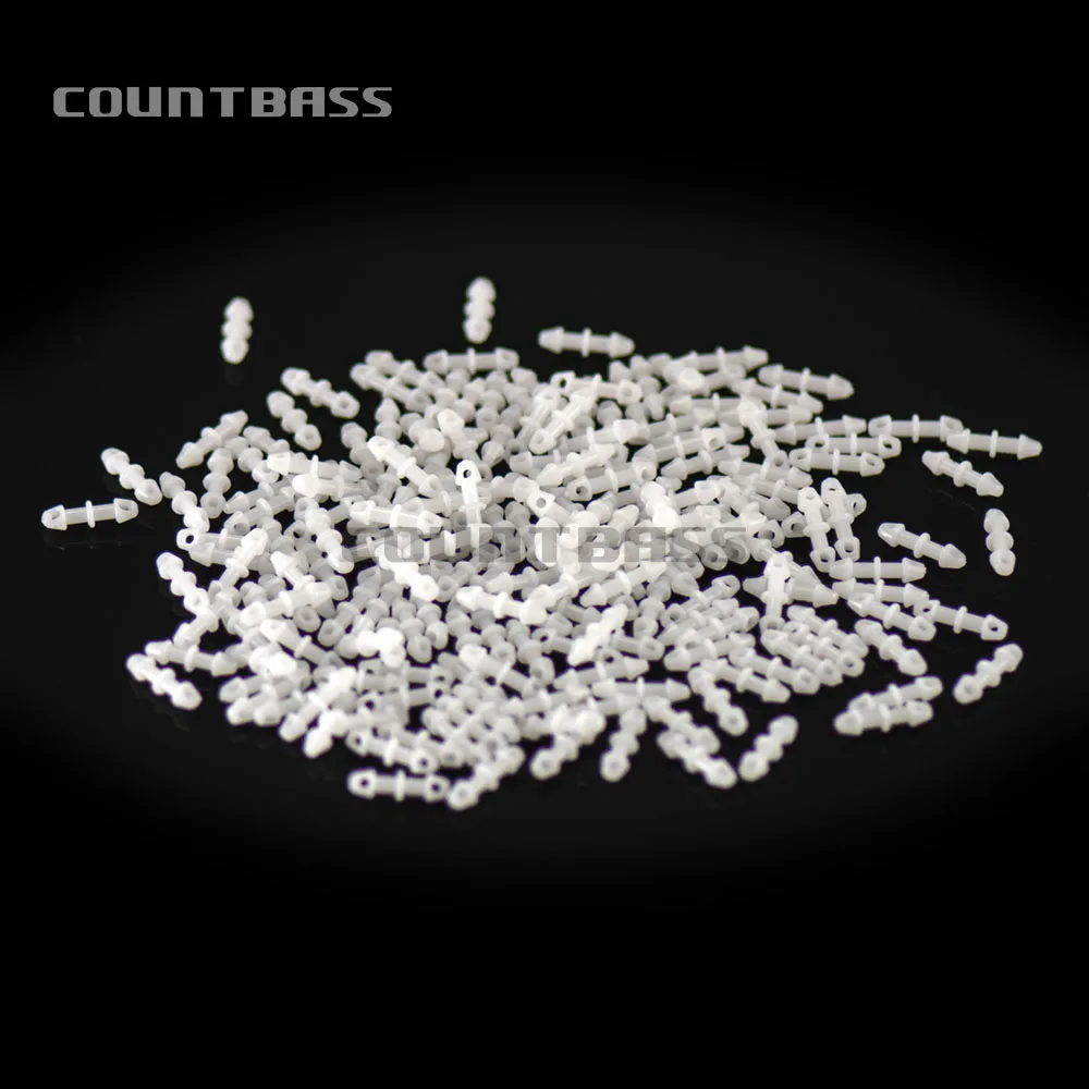 COUNTBASS 50PCS Plastic Skirt Collars for Slider Jig's Silicone Skirt Tail Easy Parts Replacement Fishing