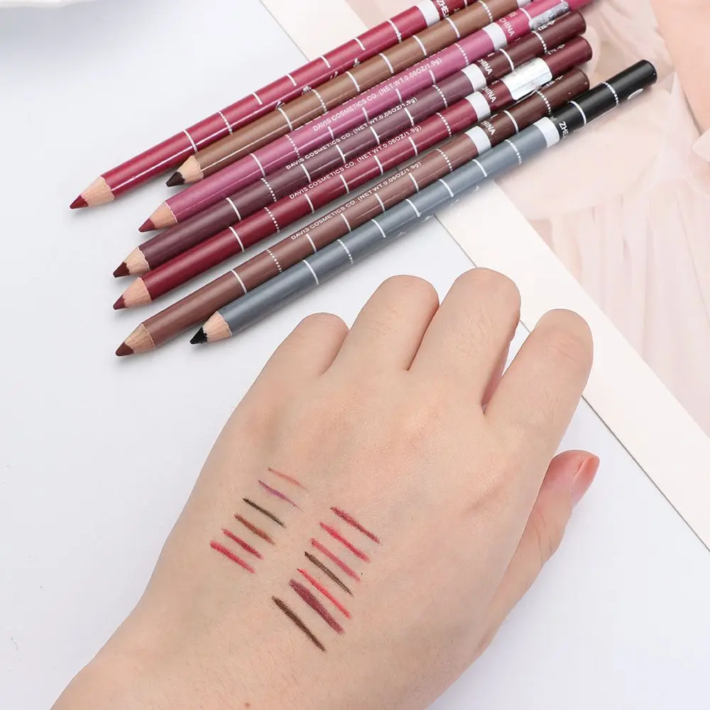 1PC Wood Waterproof Professional Long Lasting Lip liner Pen Cosmetic Tool Eyeliner Pencil Makeup