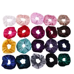 Korean Velvet Scrunchies para cabelo, laços elásticos Acessórios, Hair Bands