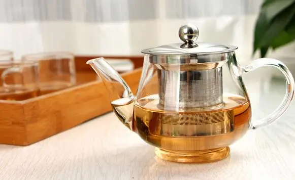 400ml Handmade Teapot With Filter Heat Resistant Glass Tea Pot Infuser Stainless Steel Kettle Wholesale Tea Pots Drinkware