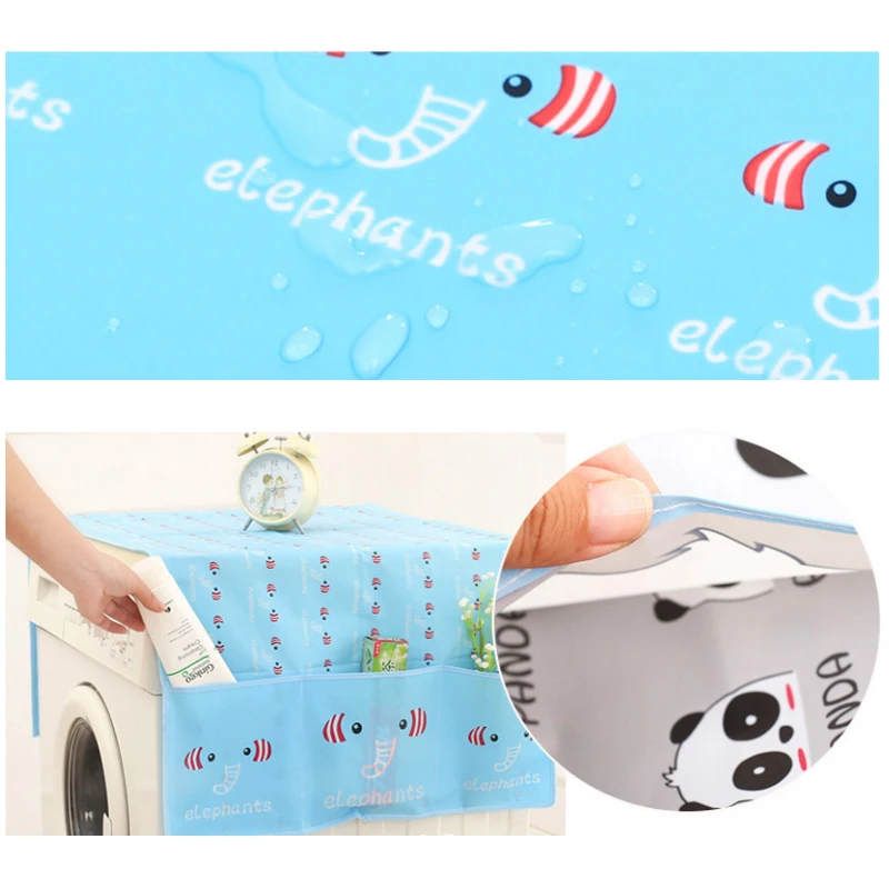 High Quality PEVA Washing Machine Cover Dust Proof Washing Machine Coat Water Proof Cover Refrigerator Cover Housing Accessories