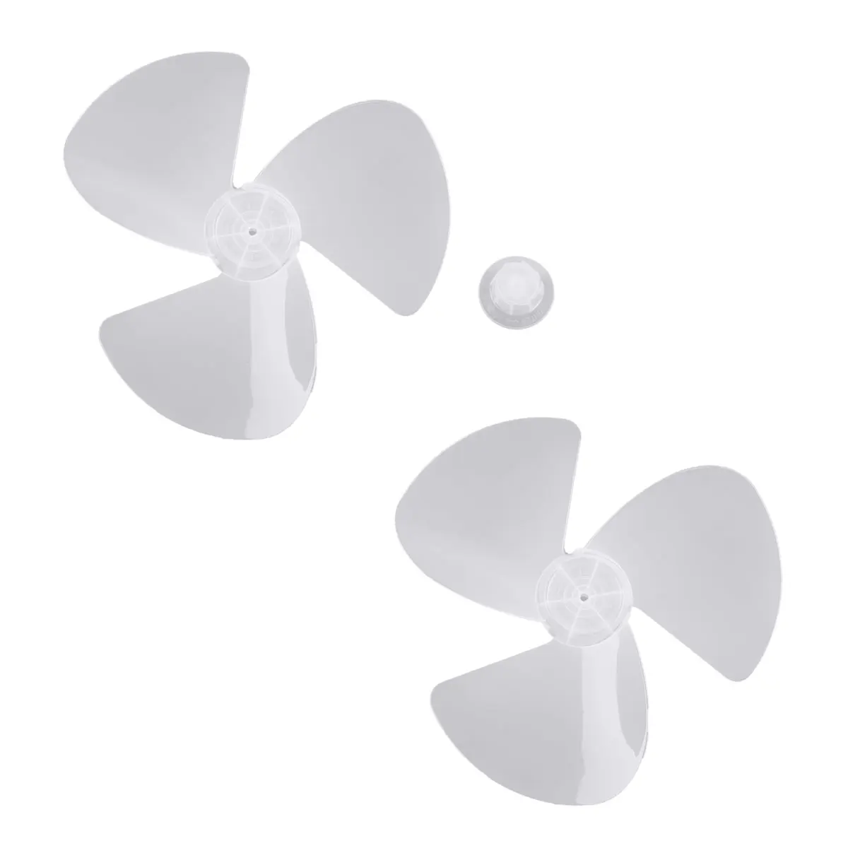 16 Inch Household Plastic Wind Fan Blade Three Leaves with Fan Nut Standing Pedestal Fan Table Fanner Accessories