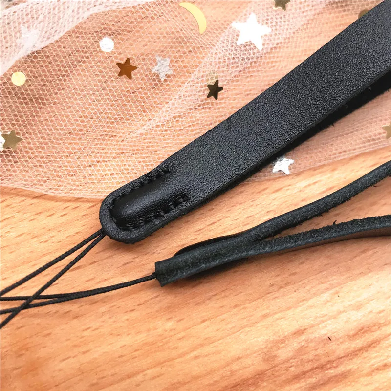 New Genuine Leather Short Phone Strap Anti-lost Key Chain Quality Lanyard Finger Rope For U Disk Bluetooth Small Speaker Sling