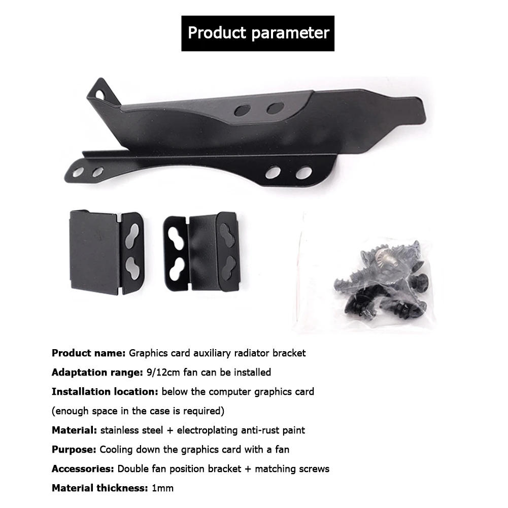 Dual Fans Mount Rack Cooling Heatsink PCI Slot Bracket support 90MM/120MM Fan For Graphics Video Car Mount Cooling Fan Bracket