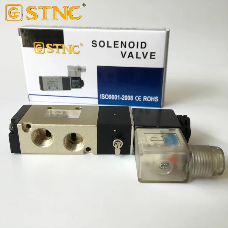 1/4 "2 موقف 5 ميناء STNC الهواء الملف اللولبي صمام TG2521-08 صمام التحكم الهوائي ل DC12v 24 فولت AC110v 220 فولت #6