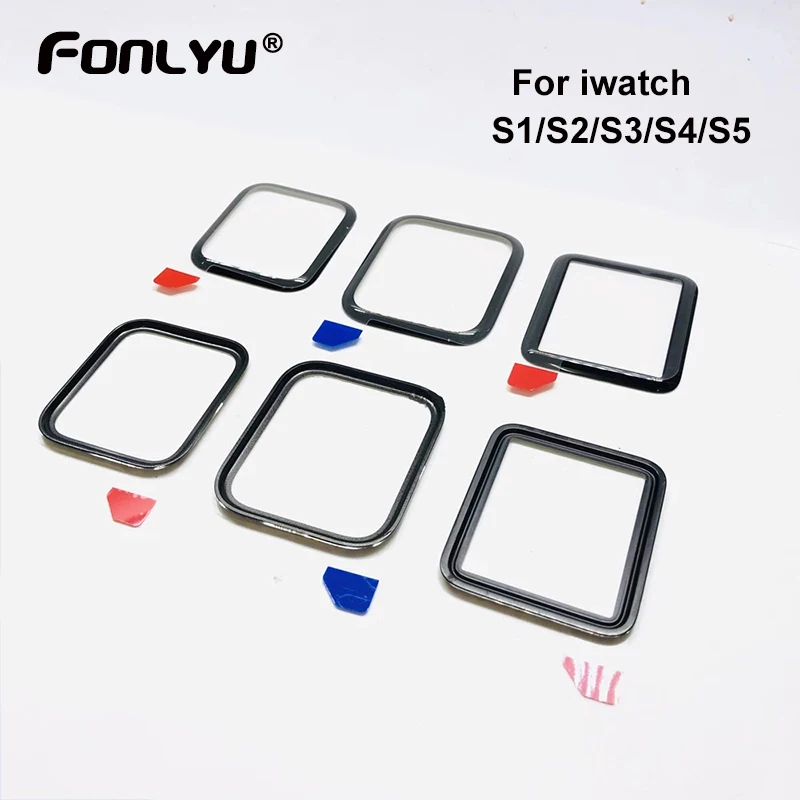 Ori Quality Front Glass Replacement For Apple iwatch series 1 2 3 38 42 mm 4 5 6 40 44 45mm Touch Screen S7 Cracked Glass Repair