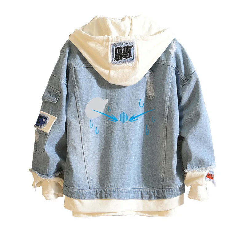 That Time I Got Reincarnated as a Slime Kawaii Couple Hoodies Men Demin Jacket Jeans Streetwear Anime Windbreaker Sweatshirt