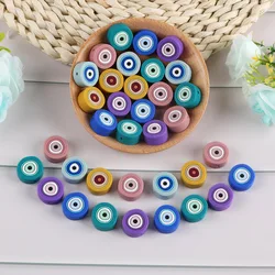 Kovict 10Pcs Angel Eyes Shape Silicone Beads For Jewelry Making Bulk DIY For Pacifier Necklace Jewelry Accessories