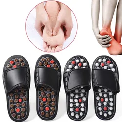 Home Women Men Foot Acupoint Feet Massage Slippers Shiatsu Sandal Feet Acupressure Therapy Rotating Foot Massager Shoes