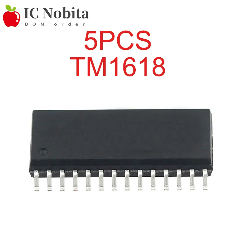 5PCS TM1618 SOP28 SMD LED Driver Chip IC New