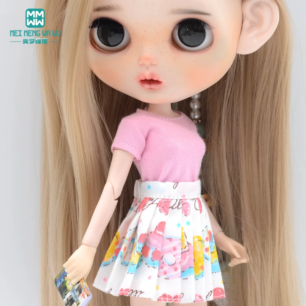 New Blyth clothes Azone OB22 OB24 doll accessories Fashion T-shirt Miniskirt shoes