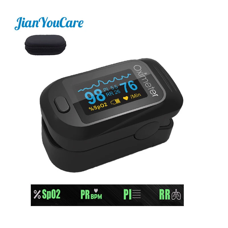 Family Health Care Pulse Oximeter SPO2 Oled Medical Portable Blood Oxygen With Respiratory Rate Finger Oximetro De Dedo de pulso