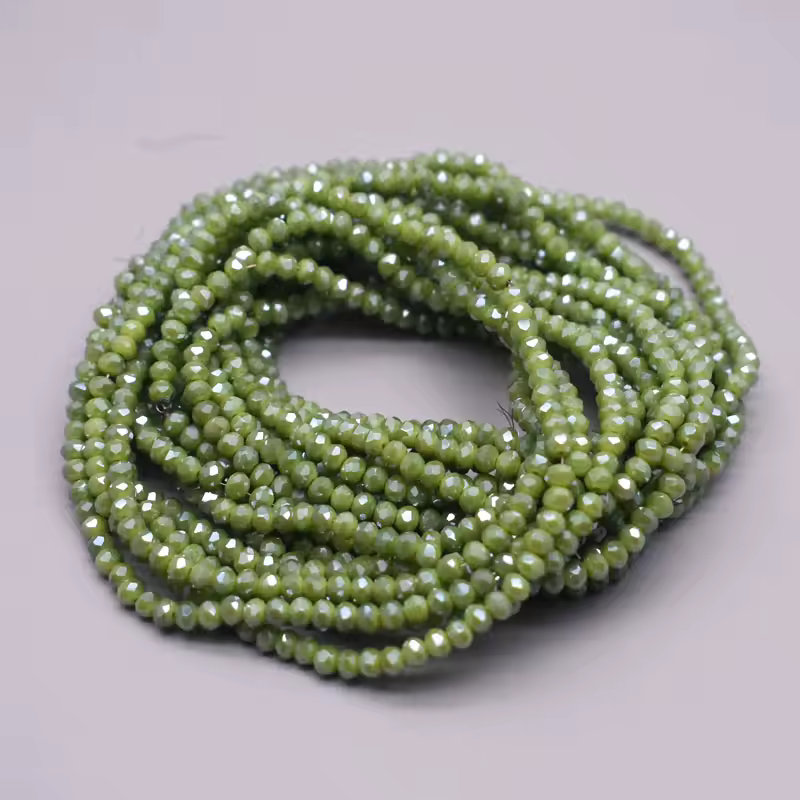 Yanqi 2 3 4mm Rondell Austria Faceted Crystal Beads Round Glass Beads Loose Spacer Beads for Jewelry Making DIY - Image 17