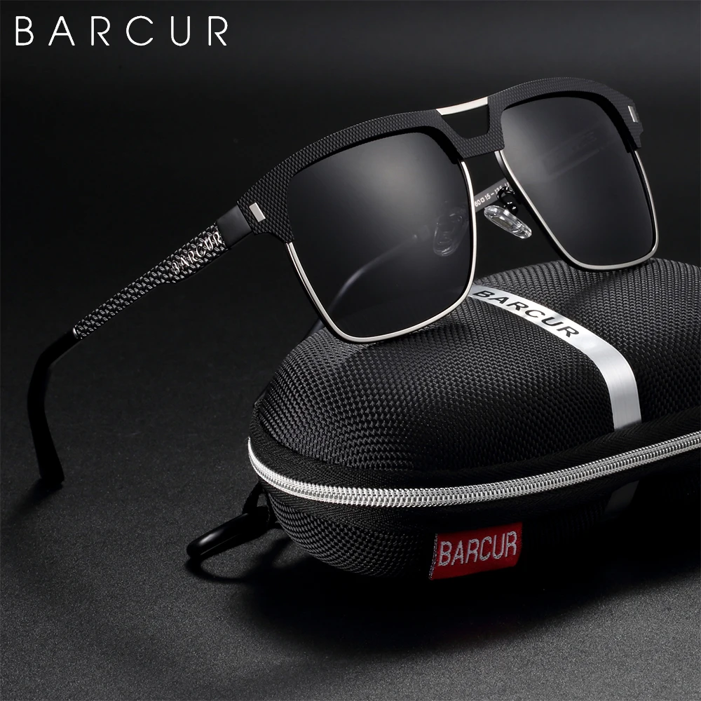 

BARCUR Original Design Men's Polarized Sunglasses Fashion Square Men's Sunglasses Casual Driving Outdoor Sports Glasses