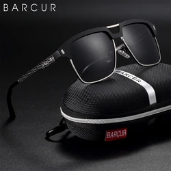 BARCUR Original Design Men's Polarized Sunglasses Fashion Square Men's Sunglasses Casual Driving Outdoor Sports Glasses