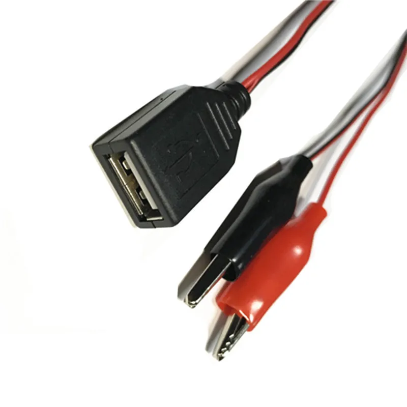 คลิปทดสอบจระเข้ CLAMP TO USB ชาย/หญิงอะแดปเตอร์จ่ายไฟสายไฟไฟฟ้า CLAMP การทดสอบ Probe Meter