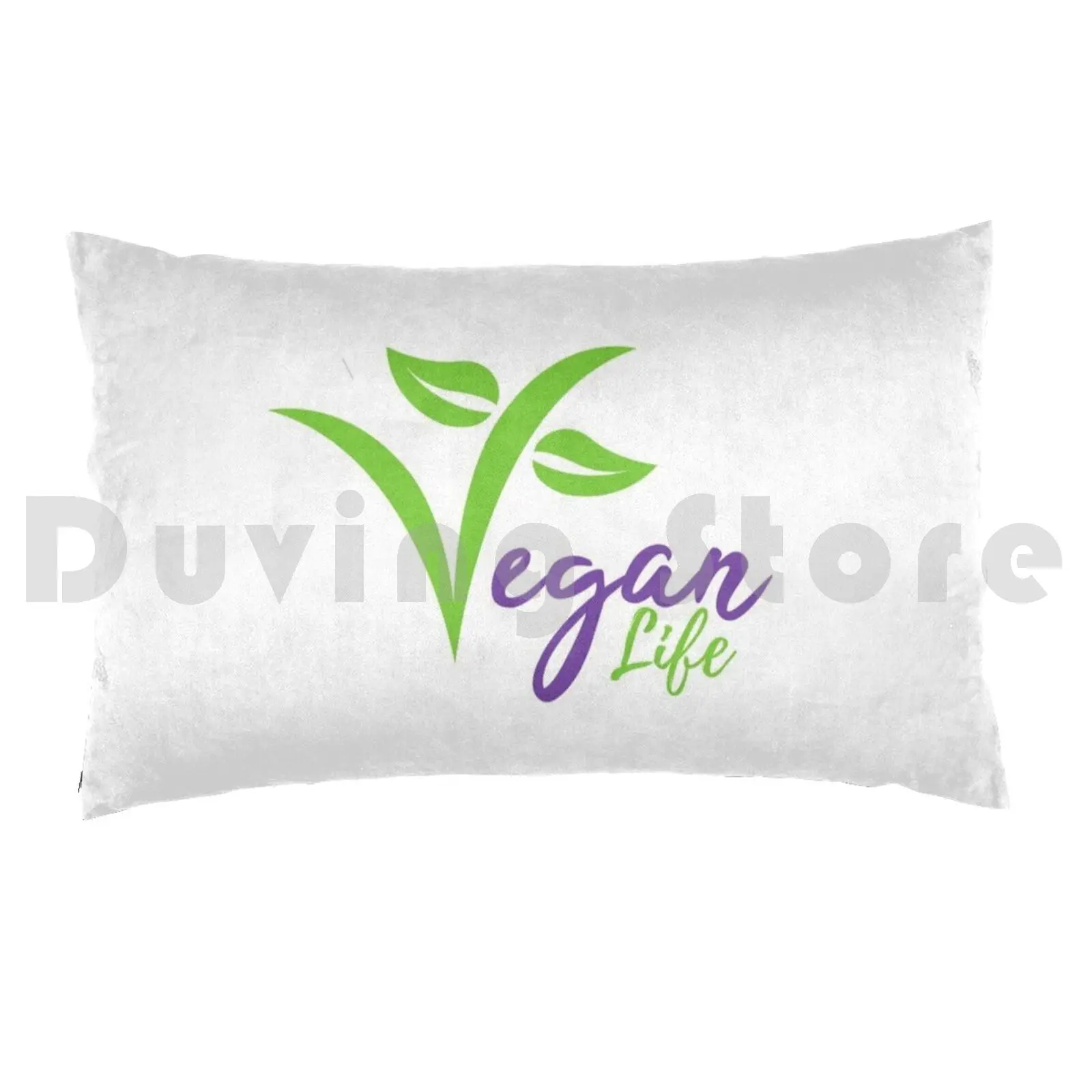 Vegan Life Pillow Case Printed 35x50 Vegan Life Vegan Veggie Vegan Food Healthy Eating Nutrition Healthy