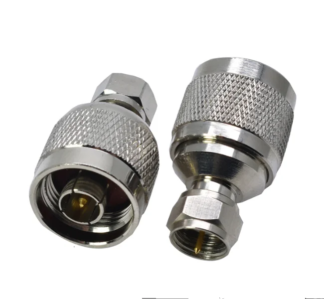 2 pces f para n macho plug & fêmea jack rf adaptador coaxial conector rápido deliverg