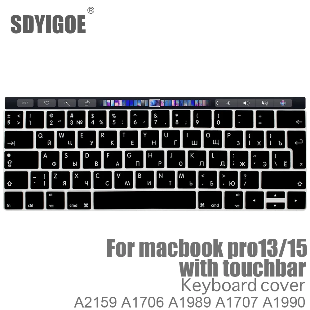 Laptop Accessories Keyboard Cover for MacBook Pro13 Touchbar Keyboard Stickers Keyboard Cases A2159 A1706 A1707 A1989A1990 Skin