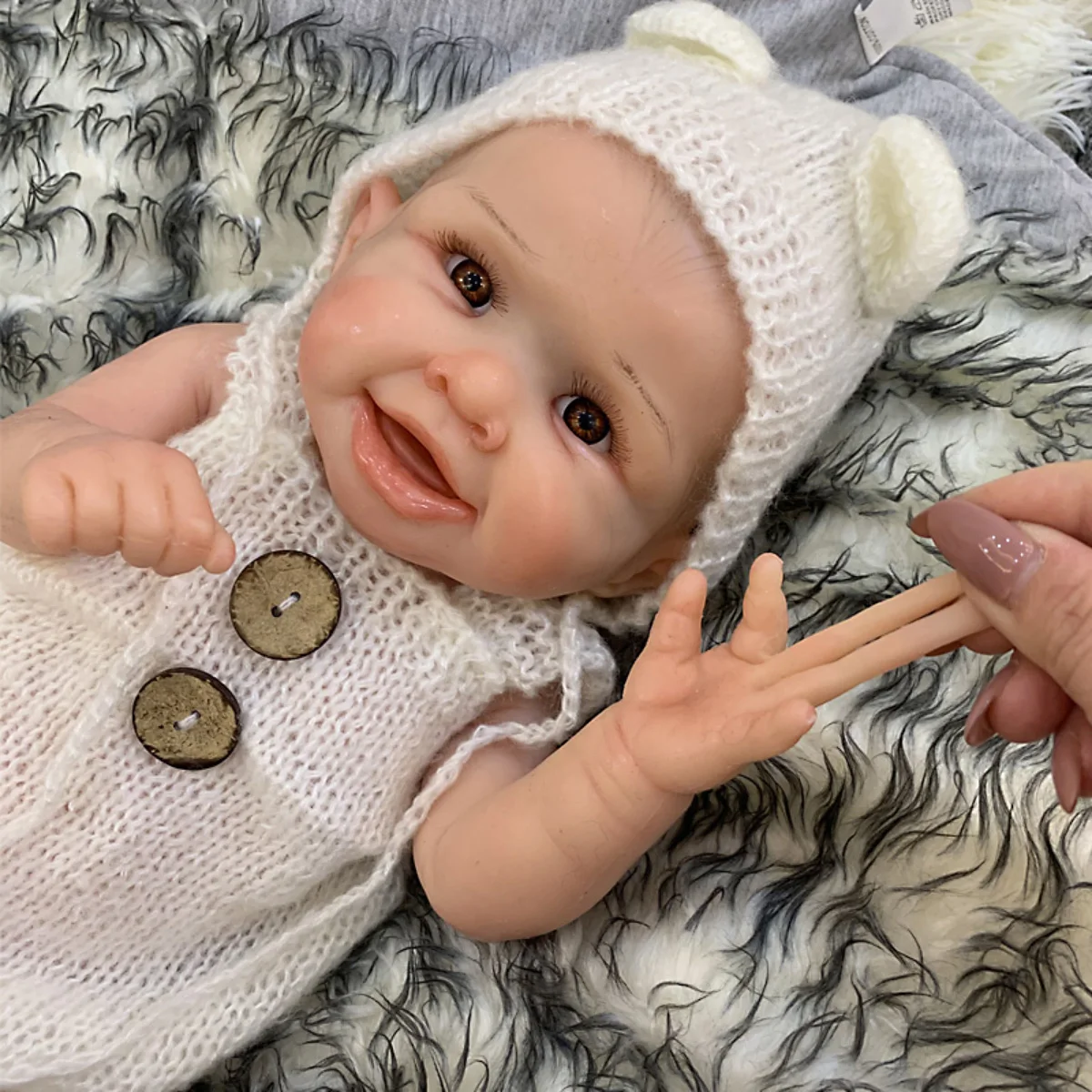 

19" Silicone Doll Soft Girl-Full Body Baby Soft Silicone Baby Newborn Doll -Collection Newborn Reborn From OtardDolls