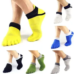 Chaussettes de sport coordonnantes en coton pour hommes et femmes, chaussettes Parker à cinq doigts, chaussettes de fitness respirantes, chaussettes de rinçage, chaussettes de course