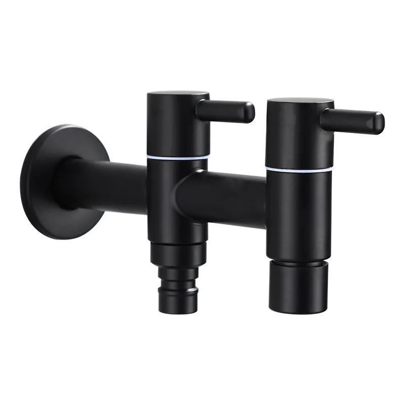 Washing machine faucet Bidet Faucet Stainless Steel Bathroom faucet tap Single Cold garden Faucet Black outdoor mixer Small Tap