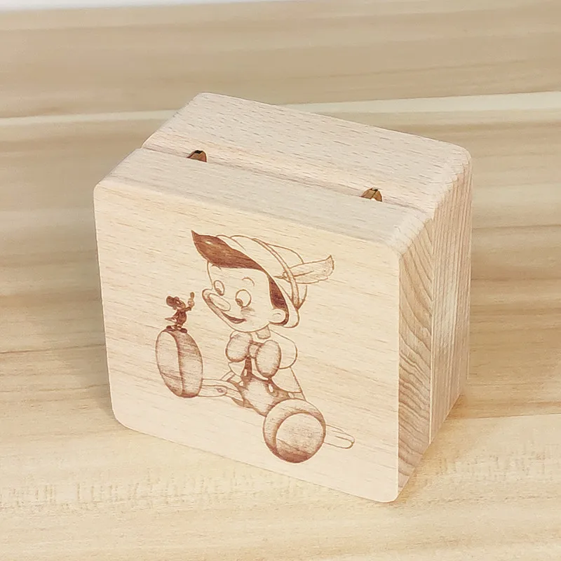 Handmade Wood Music Box, Wish upon a Star, Personalized Gift, Custom Photo, Birthday, Child, New Year, Christmas Gifts