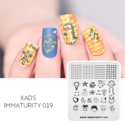 KADS Nail Art Stamping Plate Immaturity Series Unicorn Amusement Park origami Image Template Manicure Stencil for Nail Stamping