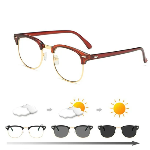 Imagen 2 del producto Dioptrías SPH 0 -0.5 -1 -1.5 -2 -2.5 -3 -3.5 -4 -4 -4.5 -5 -5.5 -6.0 Gafas para miopía con acabado fotocromático antiluz azul