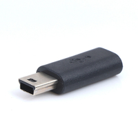 1Pc   Adapter Input Micro USB+Output Mini USB Micro USB Female To Mini USB Male