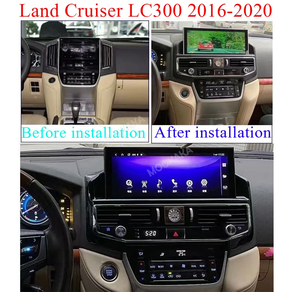 Android 12 Voor Toyota Land Cruiser Lc300 2016-2020 Auto Multimedia Speler Gps Navigatie Headunit Auto Radio Stereo Tape Recorder