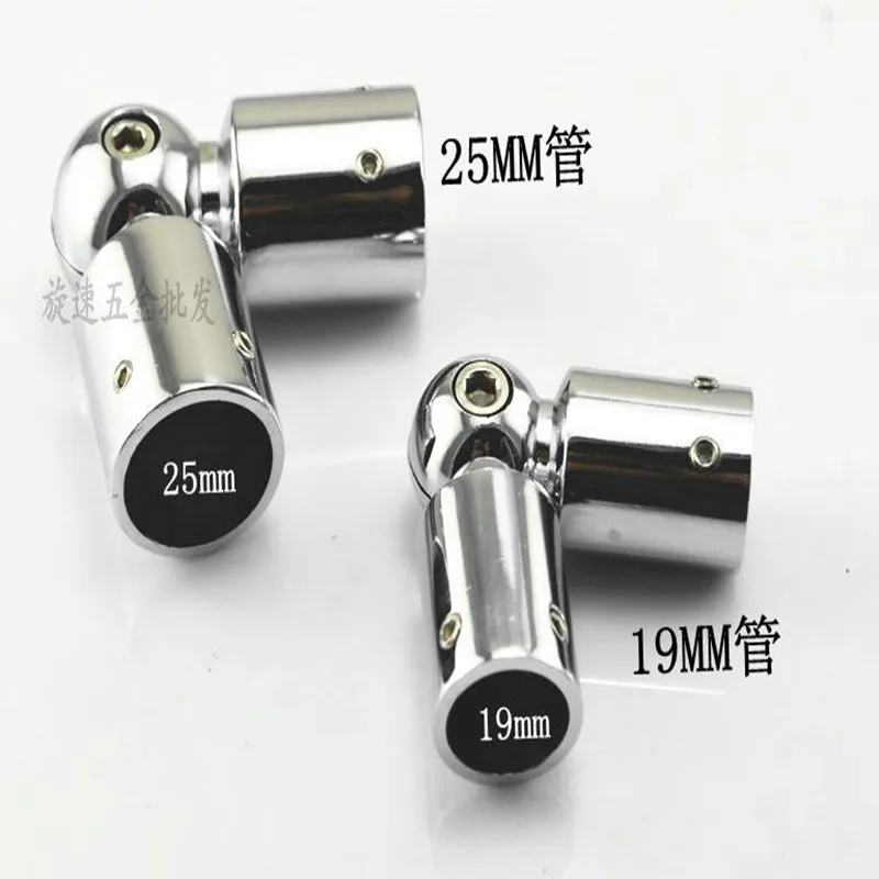 2 Pcs Stainless Steel Tube Connector 19/25 mm Tube Shower Room Parts Rod Head Glass Brace Strut Glass Clip Pipe Connecting