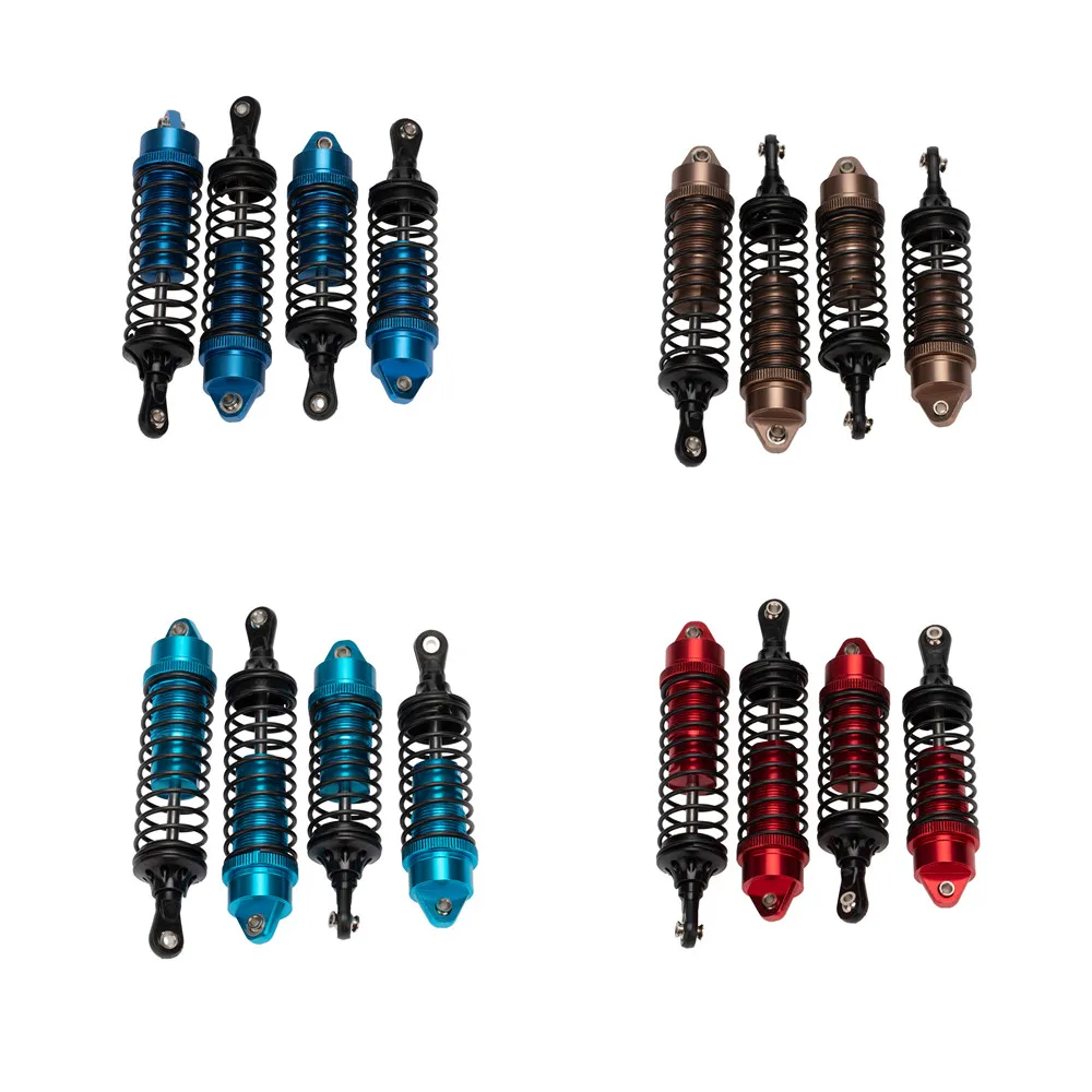 4PCS High Qualityt Aluminum Front & Rear Shock Absorber Assembled For 1/10 Traxxas Slash 4x4 4WD RC Crawler