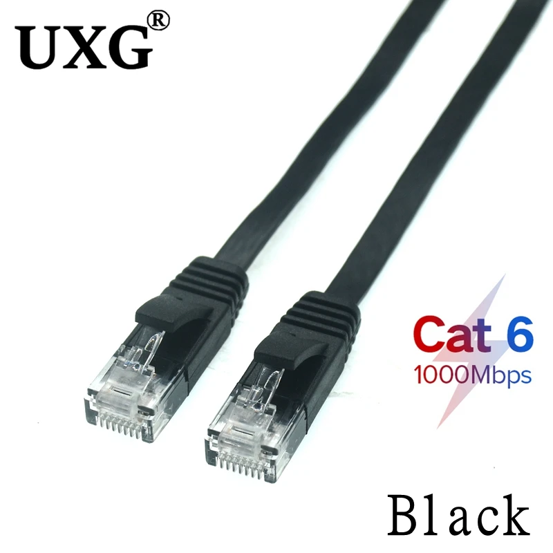 0.2m 0.5m 1m 3m 5m-30m CAT6 Flat Ethernet Cable RJ45 Patch LAN CAT 6 Network 32AWG cable For Computer Router Laptop Machine room