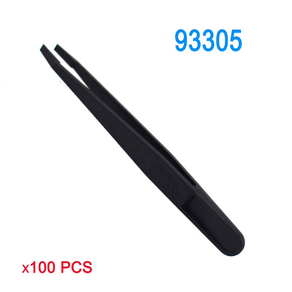 

100pcs/lot Black Anti-static Carbon fiber composite Plastic Tweezer Heat Resistant Repair Tool