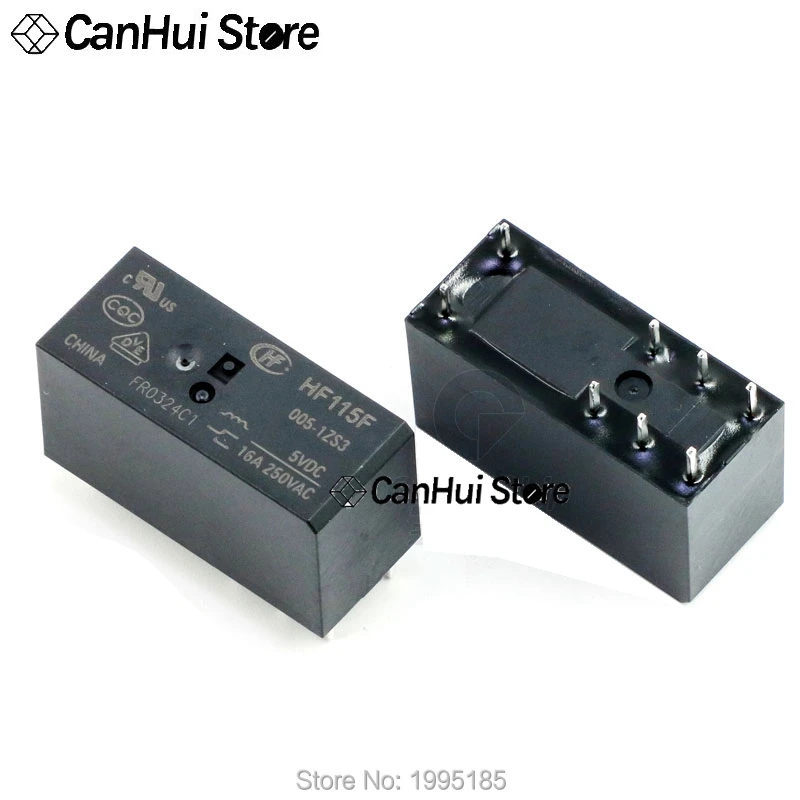 1Pcs  JQX-115F HF-115F-005-1ZS3 115F-012-1ZS3 115F-024-1ZS3 5V,12V,24V A Set Of Conversions 16A 8-pin HongFa Relay