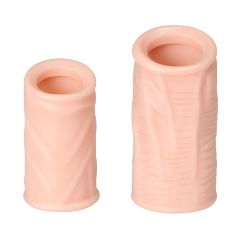 2pcs Protect Foreskin Ring Penis Extender Sleeve Condom Cock Ring Prostate Massage Male Chastity Intimate Goods Sex Toys For Men