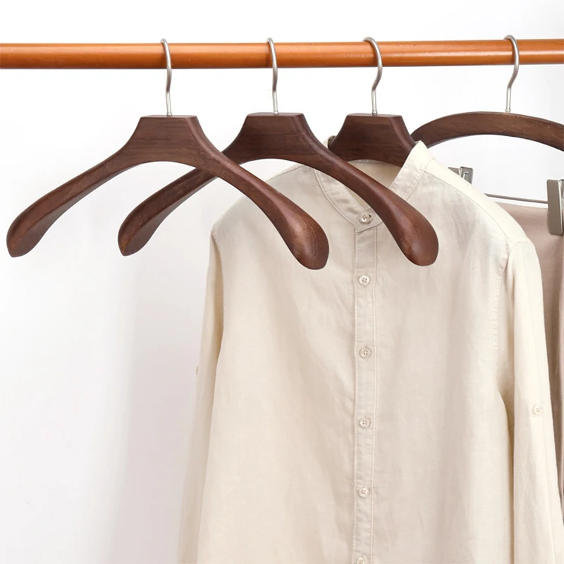 Wide Shoulder Wooden Clothes Hanger  Luxury Suit Hangers for Closet  Wardrobe Cabides Para Roupa Wide Shoulder Coat Hanger