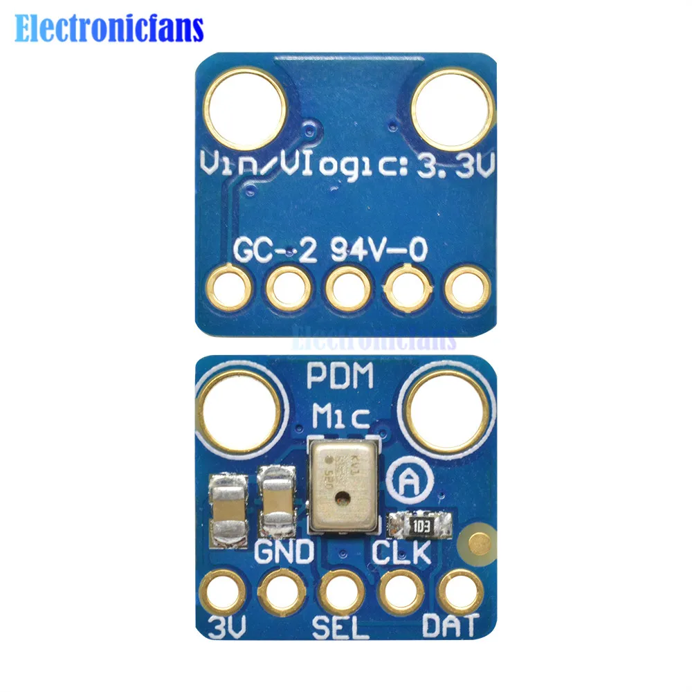 Digital MP34DT01 Microphone Module Simple Pulse Density Modulation Output PDM Digital MEMS Microphone Module